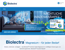 Tablet Screenshot of biolectra-magnesium.de